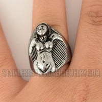 Heavy Metal Jewelry Men's Naked Lady Stainless Steel Ring SR1020