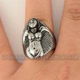 Heavy Metal Jewelry Men's Naked Lady Stainless Steel Ring SR1020