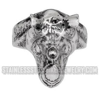 Heavy Metal Jewelry Men's Large Rhino Stainless Steel Ring SR1023