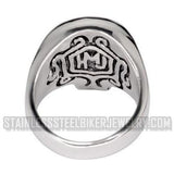Heavy Metal Jewelry Men's Large Rhino Stainless Steel Ring SR1023