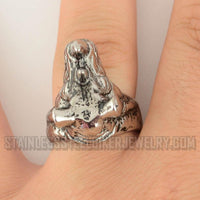 Heavy Metal Jewelry Men's Large Rhino Stainless Steel Ring SR1023