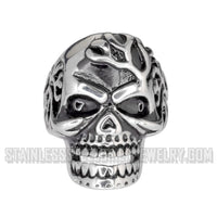 Heavy Metal Jewelry Men's Mad Man Skull Stainless Steel Ring SR1035