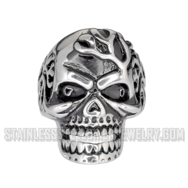 Heavy Metal Jewelry Men's Mad Man Skull Stainless Steel Ring SR1035