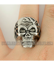 Heavy Metal Jewelry Men's Mad Man Skull Stainless Steel Ring SR1035