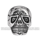 Heavy Metal Jewelry Men's Biker Skull Ring Stainless Steel SR1044