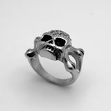 Ladies Skull Crossbones Bones Motorcycle Biker Ring SR105