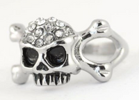 Ladies Skull Crossbones Bones Motorcycle Biker Ring SR105