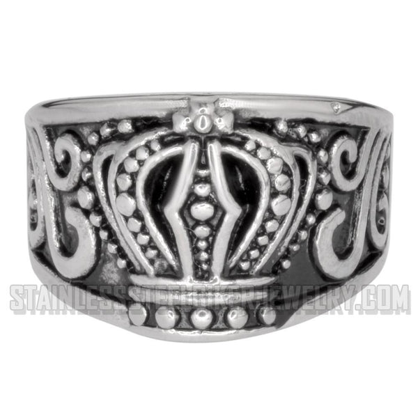 Heavy Metal Jewelry Ladies Royal Crown Ring Stainless Steel SR1081
