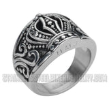 Heavy Metal Jewelry Ladies Royal Crown Ring Stainless Steel SR1081