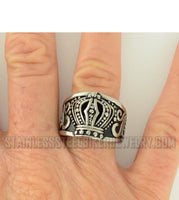 Heavy Metal Jewelry Ladies Royal Crown Ring Stainless Steel SR1081