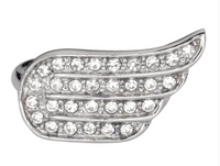 Heavy Metal Jewelry Ladies Bling Wing Ring Stainless Steel SR113