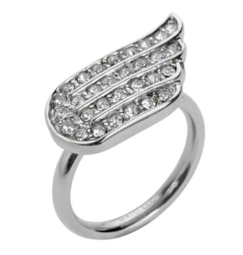 Heavy Metal Jewelry Ladies Bling Wing Ring Stainless Steel SR113