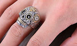 Wild Unisex Skull Ring Stainless Steel Gold Tone Gears and More SR117
