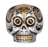 Wild Unisex Skull Ring Stainless Steel Gold Tone Gears and More SR117