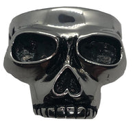 Flat Top Skull Biker Men's Stainless Steel Ring SR11