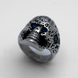 Heavy Metal Jewelry Ladies Tribal Tattoo Skull Ring Stainless Steel SR121