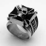 Men's Heavy Metal Jewelry Maltese Skull Ring Stainless Steel SR122