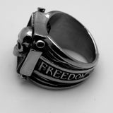 Men's Heavy Metal Jewelry Maltese Skull Ring Stainless Steel SR122