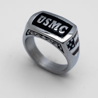 Heavy Metal Jewelry USMC MARINE Ring Stainless Steel SR123