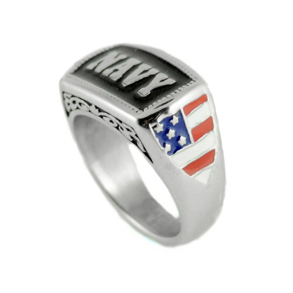 Heavy Metal Jewelry NAVY Ring Stainless Steel SR124