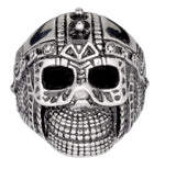 Heavy Metal Jewelry Men's Cyborg Spike Skull Stainless Steel Ring SR139