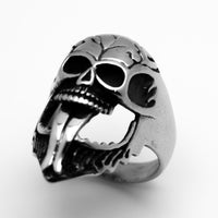 Long Tongue Skull Ring Biker Stainless Steel Ring SR13