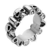 Heavy Metal Jewelry Men's Skull and Bullet Stainless Steel Ring SR145