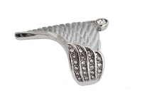 Heavy Metal Jewelry Ladies Wing Stone Ring Stainless Steel SR155