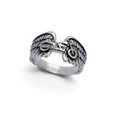 Biker Jewelry Ladies Motorcycle Wings Ring Stainless Steel SR157