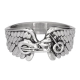 Biker Jewelry Ladies Motorcycle Wings Ring Stainless Steel SR157