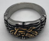 Unisex Wedding Band Motorcycle Stainless Steel Biker Ring SR160