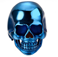 Big Blue Stainless Steel Skull Ring SR165