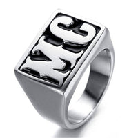 Large MC Motorcycle Biker Ring Stainless Steel SR110