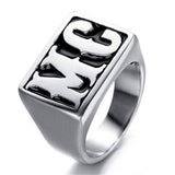 Large MC Motorcycle Biker Ring Stainless Steel SR110