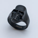 Heavy Metal Jewelry Men's Black Skull Ring Stainless Steel SR169
