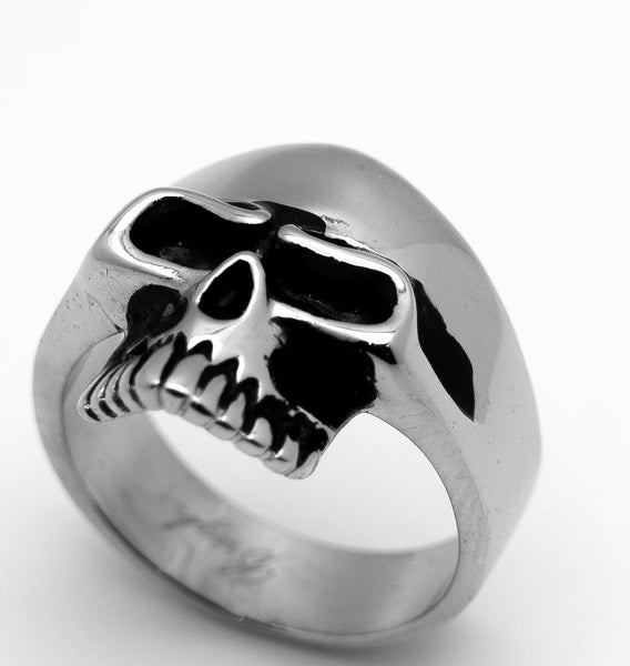 Phantom Half Jaw Skull Ring Biker Jewelry Unisex Stainless Steel SR16