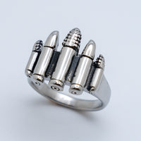 5 Bullet Men's Stainless Steel Ring SR170