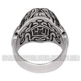 Heavy Metal Jewelry Men's Lion Ring Stainless Steel SR1744