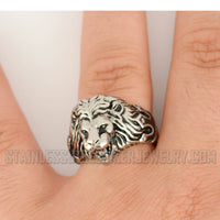 Heavy Metal Jewelry Men's Lion Ring Stainless Steel SR1744
