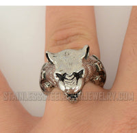 Heavy Metal Jewelry Men's Panther Ring Stainless Steel SR1746