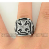 Heavy Metal Jewelry Men's Florenzada Cross Ring Stainless Steel SR1749