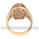 Heavy Metal Jewelry Men's Tattoos Gone Wild Skull Ring Stainless Steel Gold Edition SR1752