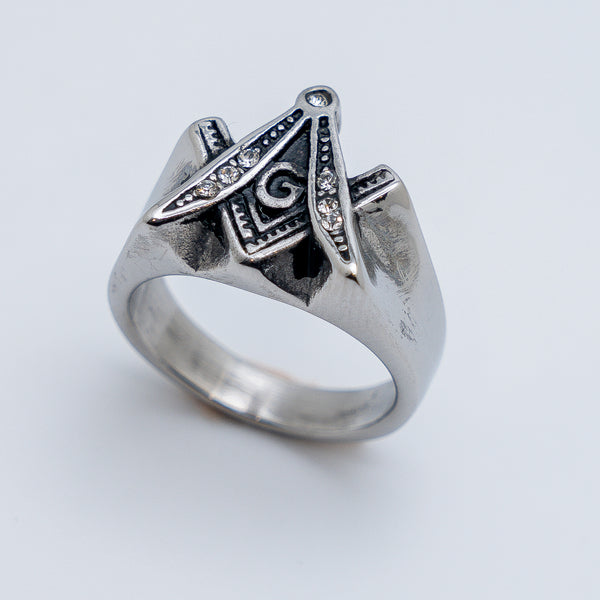 Men's Stainless Steel Mason Ring SR176