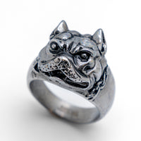 Heavy Metal Jewelry Men's Pit Bull Ring Stainless Steel SR178