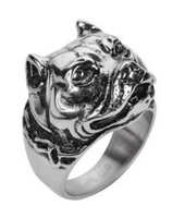 Heavy Metal Jewelry Men's Pit Bull Ring Stainless Steel SR178