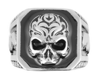 Heavy Metal Jewelry Men's Skull and Eagle Stainless Steel Ring SR179