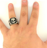 Heavy Metal Jewelry Men's Skull and Eagle Stainless Steel Ring SR179