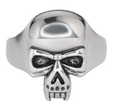 Heavy Metal Jewelry Men's Vampire Skull Stainless Steel Ring SR181