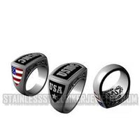 Heavy Metal Jewelry USMC MARINE Ring Stainless Steel SR123