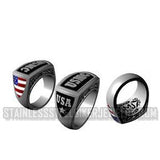 Heavy Metal Jewelry USMC MARINE Ring Stainless Steel SR123